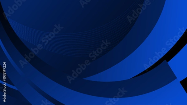 Fototapeta Blue Vector Illustration Minimal Geometric Shape Abstract Background. For Background, Banner, Pamphlet, Certificate and Presentation