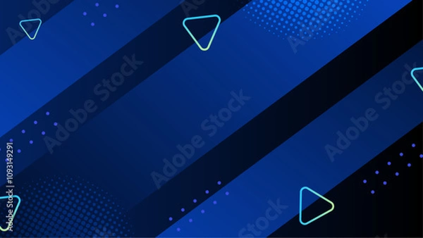 Fototapeta Blue Vector Illustration Minimal Geometric Shape Abstract Background. For Background, Banner, Pamphlet, Certificate and Presentation