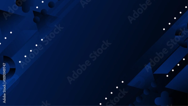 Fototapeta Blue Vector Illustration Minimal Geometric Shape Abstract Background. For Background, Banner, Pamphlet, Certificate and Presentation