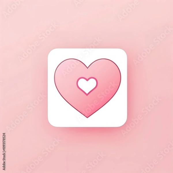 Fototapeta pink heart on a pink background