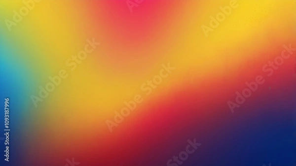 Fototapeta neon Lemon Yellow, Royal Blue, Crimson glowing gradient background, a soft grainy noise texture with shimmering highlights and Smooth Transitions for a dynamic effect.