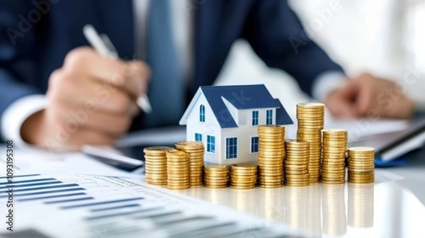 Fototapeta Property Investment Discussion with Clients