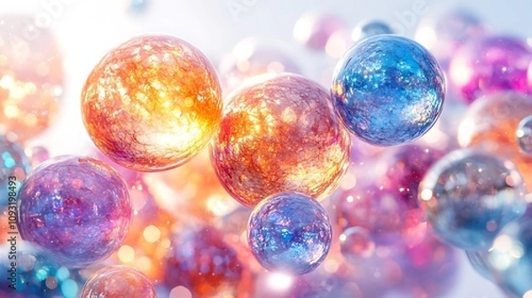 Fototapeta Floating bubbles art