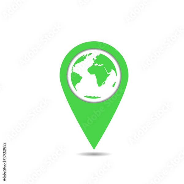 Fototapeta Green earth pointer