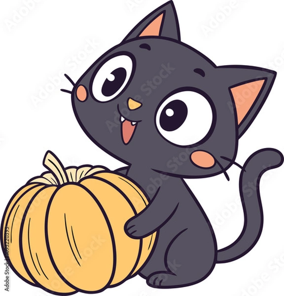 Obraz A collection of illustrations of cats in various poses.
