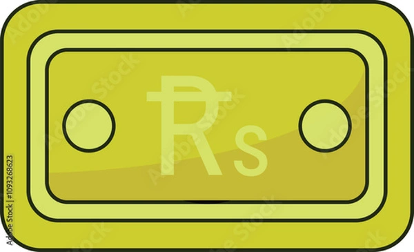 Obraz Indian Rupee Note Icon Currency Finance Illustration