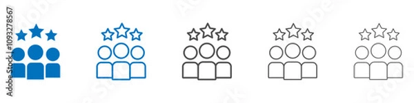 Fototapeta Customer experience icon vector set collection for web