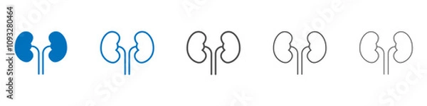 Fototapeta Kidney icon vector set collection for web
