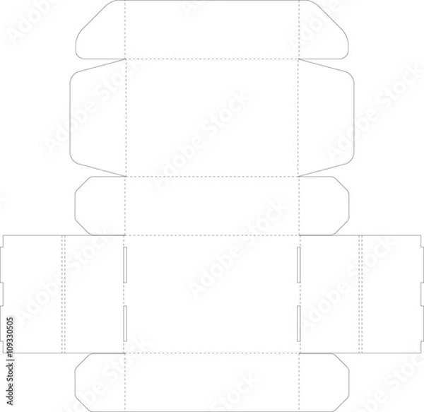 Fototapeta cardboard box vector template