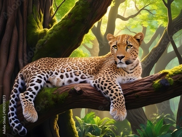 Obraz leopard in the tree