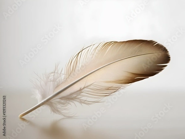 Obraz feather on a black background
