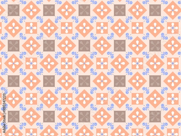 Fototapeta Decorative geometric diagonal seamless background pattern