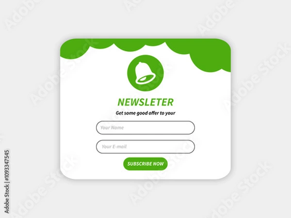 Fototapeta Email Subscription from offer vector template design 