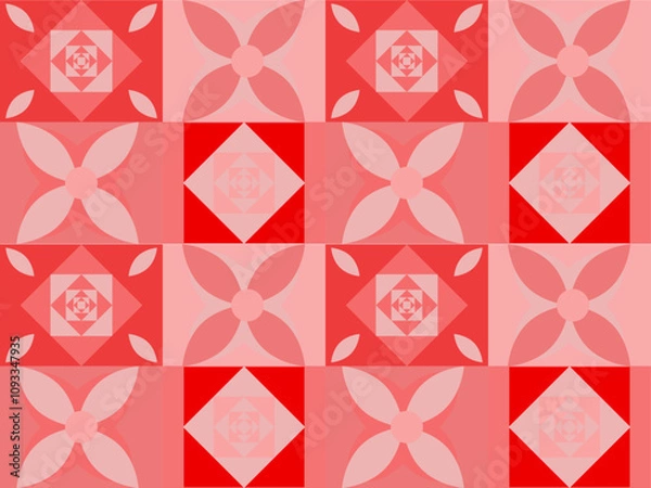 Fototapeta Red elegant geometric background pattern design 