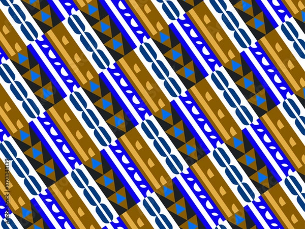 Fototapeta Abstract geometric shape seamless background pattern