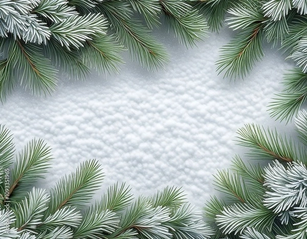 Fototapeta Frosted Pine Texture with Centered Space