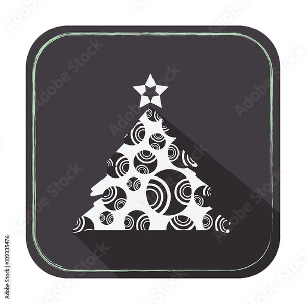 Fototapeta funky modern Christmas trees vector