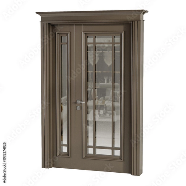 Obraz A door with a glass panel in the middle