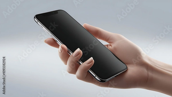 Fototapeta Hand holding a Smartphone with a blank screen