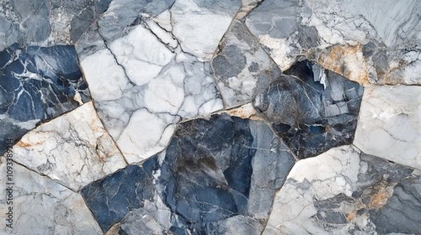 Fototapeta Introducing marble-textured tile wallpaper, a captivating addition to your home decor. Inspired by nature's elegance, these tiles combine the charm of natural stone with the versatility of wallpaper