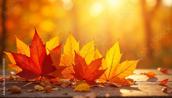 Obraz autumn leaves background