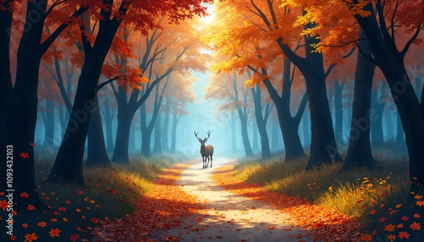 Obraz autumn in the forest