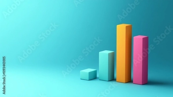 Fototapeta graph with arrow