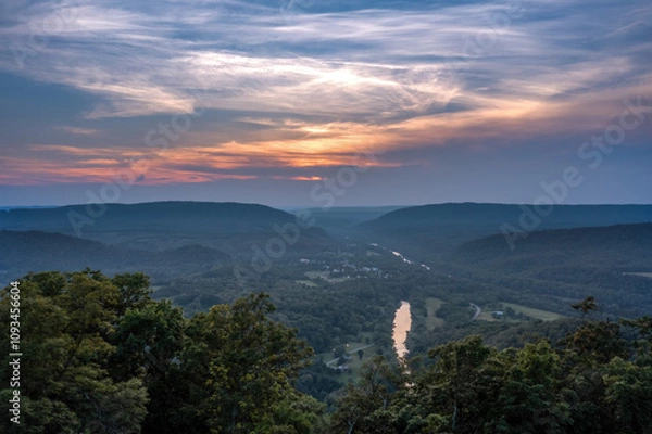 Obraz sunset in the mountains