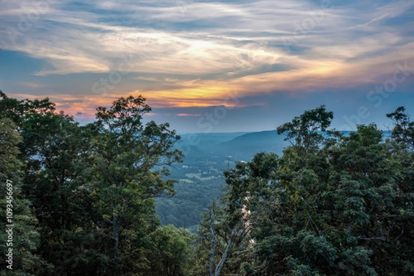 Obraz sunset in the mountains
