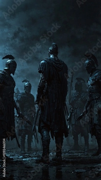 Obraz Spartan warriors anime style