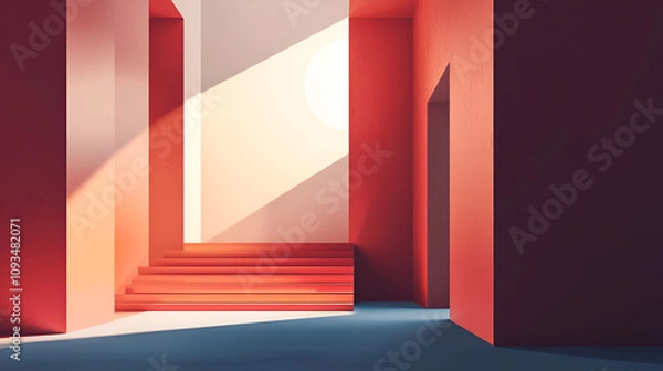 Obraz Minimalist Red Architecture