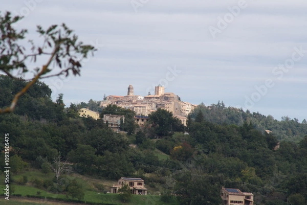 Obraz view of Italian village in the mountains
