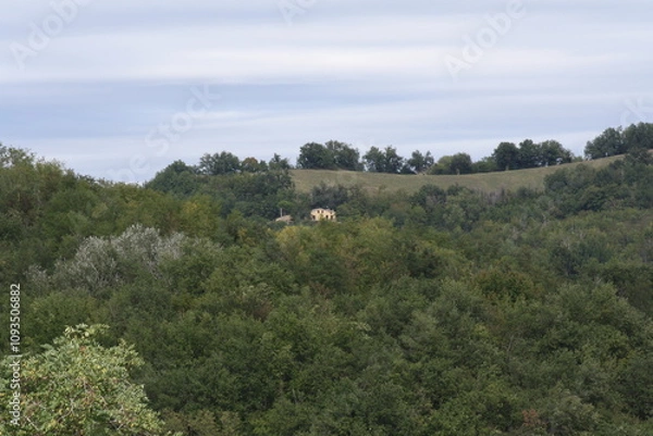 Fototapeta Italian mountain view with trees