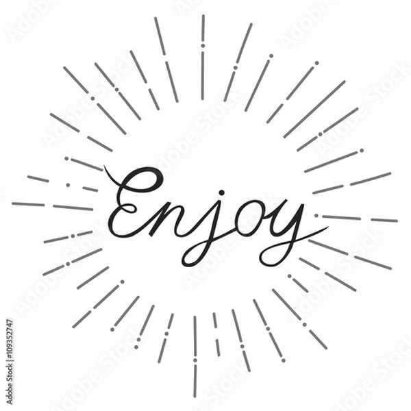 Obraz enjoy font design