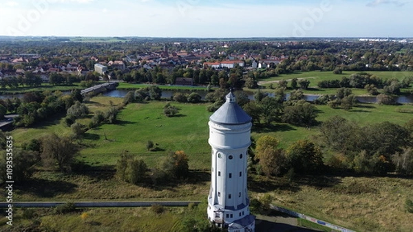 Fototapeta Blick auf Eilenburg