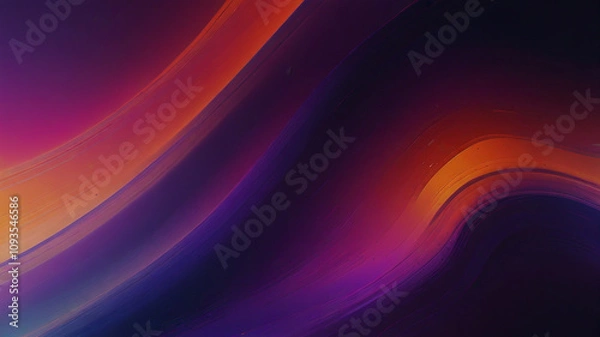 Fototapeta Abstract Gradient Waves with Vibrant Purple and Orange Tones