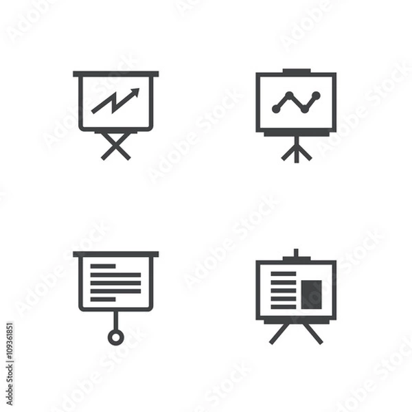 Fototapeta business presentation icon set