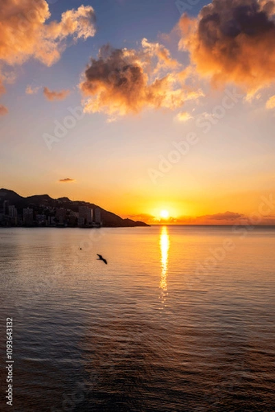 Obraz Sonneaufgang Benidorm in Spanien
