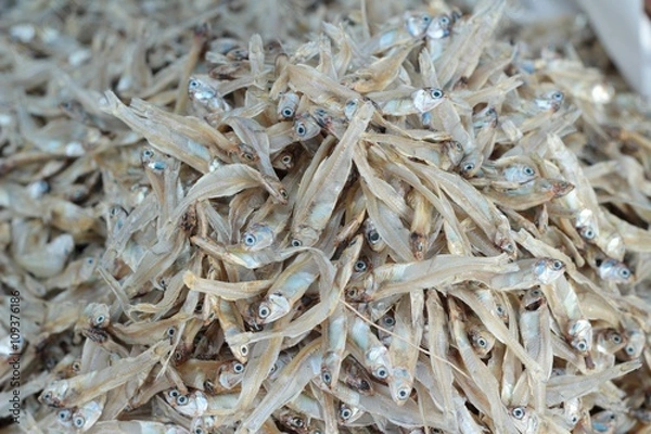 Fototapeta dried fish for cooking in the market.