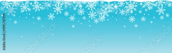 Fototapeta Winter background with watercolor snow texture