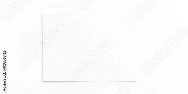 Obraz A white minimal business card mockup featuring a sleek and modern design, white, design, empty