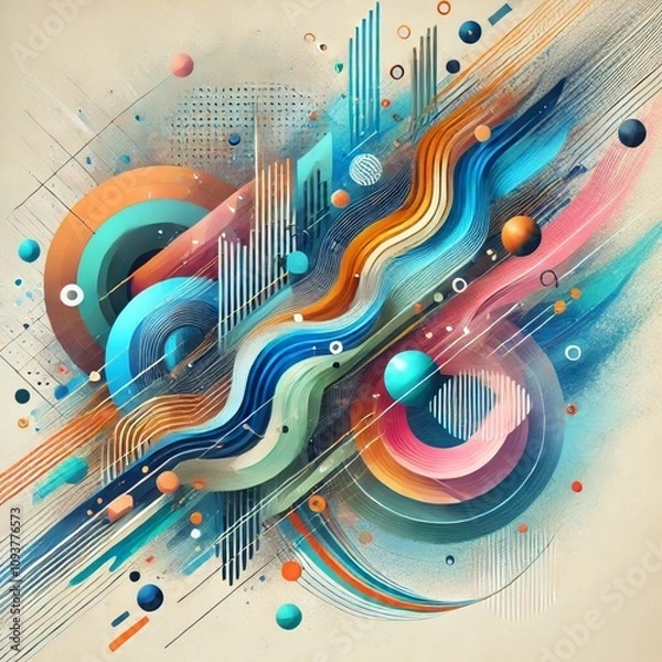 Fototapeta abstract background with notes