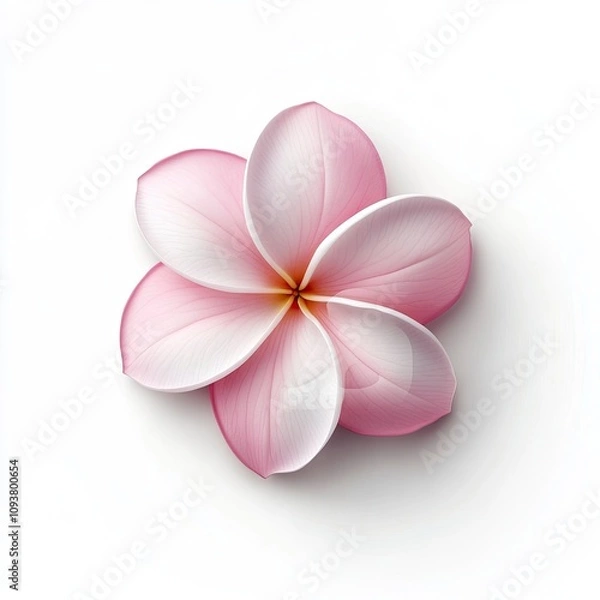Obraz Plumeria flower isolated on white background , ai