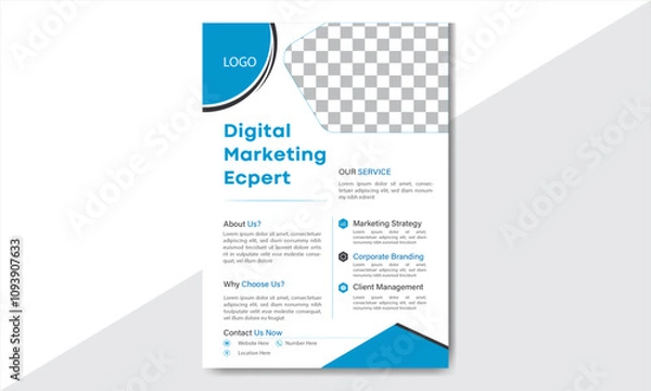 Fototapeta Corporate Flyer Design Layout