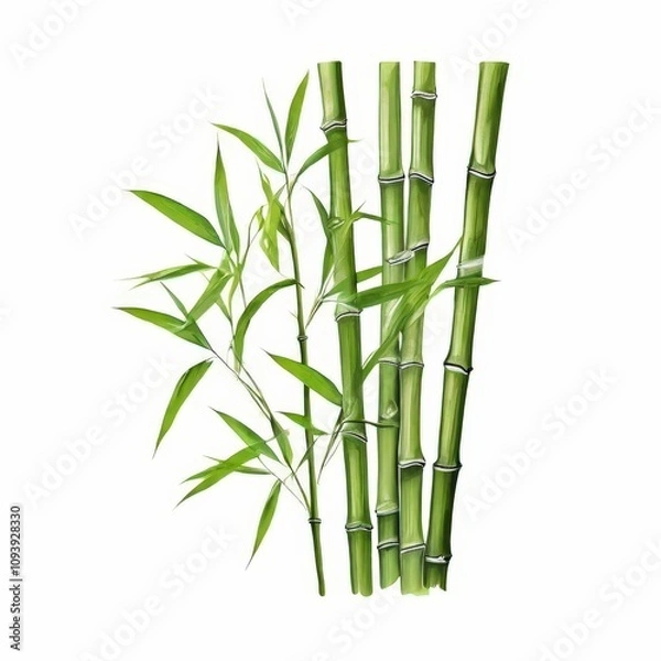 Obraz Vibrant Green Bamboo Stalks, the AI Image Generator,