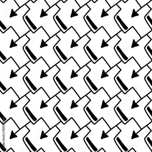 Fototapeta art seamless pattern of arrows