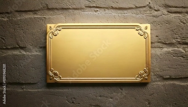 Obraz blank bronze copper plaque award medal frame design asset with room for copy or text