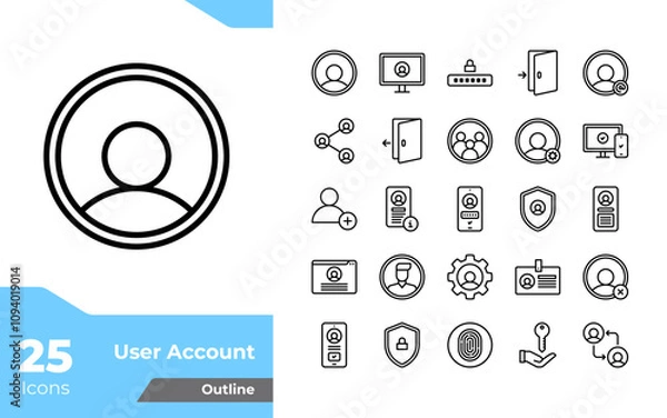Obraz User Account Outline Icons
