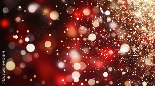 Fototapeta "きらびやかな赤とゴールドの光の背景素材."