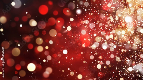 Fototapeta "きらびやかな赤とゴールドの光の背景素材."